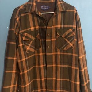 Forest Green Pendleton button up Coat/Shirt nice hand pockets